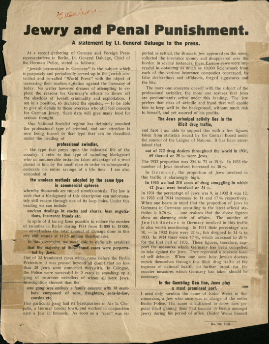 Fichte-Bund Propaganda Flyer