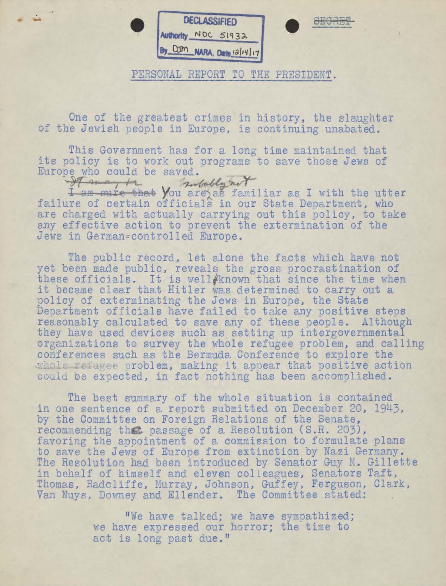 Morgenthau Report